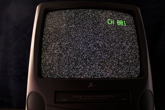 black and gray crt tv