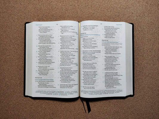 an open book with words on it