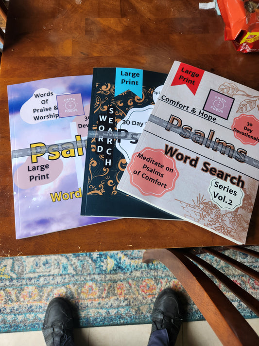 The Psalms Word Search Series Vol. 1 – Praise & Worship Devotional Puzzle Book (Includes Free Bonus Sudoku eBook)
